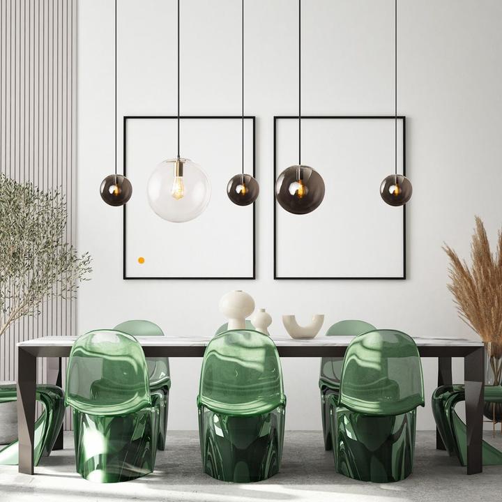 Produktbild s.luce Orb Glas-Hängeleuchte 2 bis 5-flammig inkl. 1-Phasen-Schienensystem (E27)