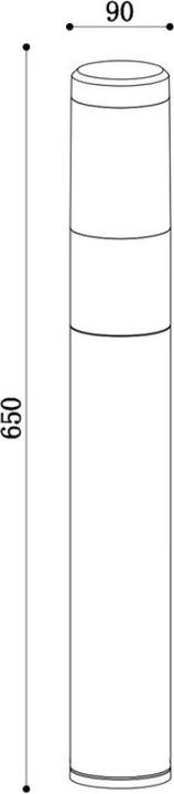 Immagine prodotto Maytoni Koln LED Illuminazione Paesaggistica 8W 65cm Nero IP54 Bianco Neutro (450 lm, IP54)