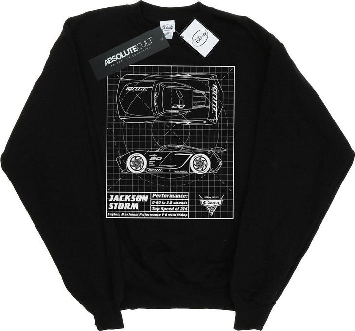 Disney Cars Jackson Storm Blueprint Sweatshirt Mädchen
