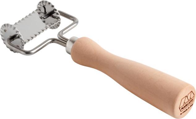 Marcato Teigrädchen Pasta eckig gezackt mit Holzgriff 4 cm