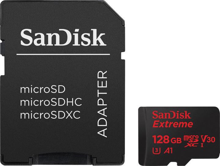 Produktbild SanDisk Extreme microSD A1 (128 GB, microSDXC, U3, UHS-I)