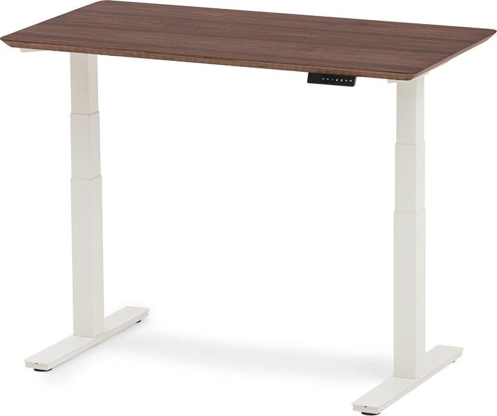 Image du produit Oakywood Standing Desk table en bois réglable en hauteur - En placage - Placage noyer / 140x70 / Blanc - (140 x 70 cm)