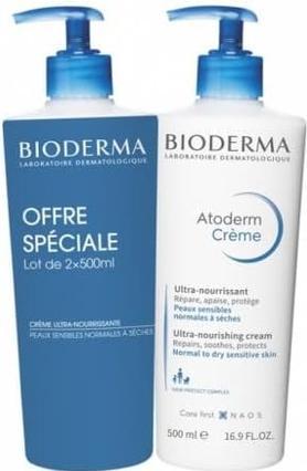 Produktbild Bioderma 2er-Set Feuchtigkeitscremen Atoderm - 2 x 500 ml (Gesichtspflege set)
