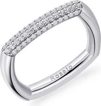 Rosato Stylish silver ring with zircons Bianca RZBI31 - Circuit: 58 mm (58)