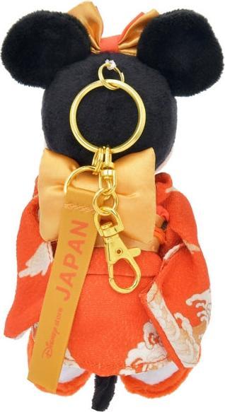 Actual product image Disney Minnie plush key ring kimono Japan City Specific