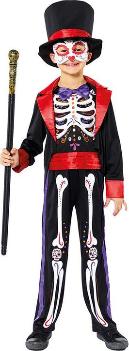 Actual product image Amscan Day of the Dead jumpsuit for children (10XL, 11XL, 12XL)