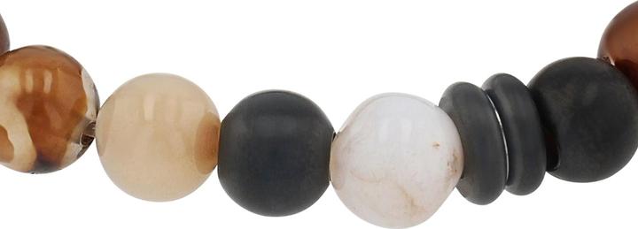 Produktbild S.Oliver Armschmuck für Herren, Edelstahl, Steel Beads, Achat (19 cm, Edelstahl)