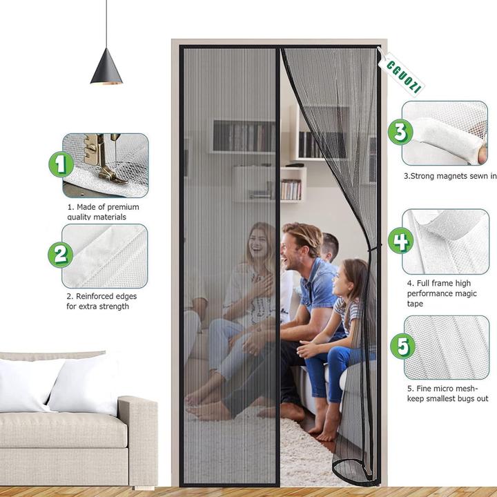 Actual product image Cguozi Magnetisches Fliegengitter für Türen 90x230 cm