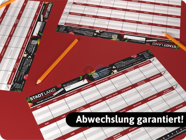 Actual product image Denkriesen STADT LAND VOLLPFOSTEN® A4 - GRILLPARTY EDITION "Now it's time for the sausage". (German)