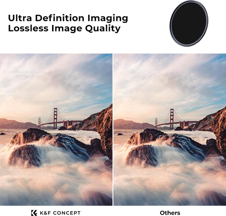 Produktbild K&F Concept ND Filter Kit ND4/8/64/1000 Nano X 67mm (KF-1633) (ND- / Graufilter, 67 mm)