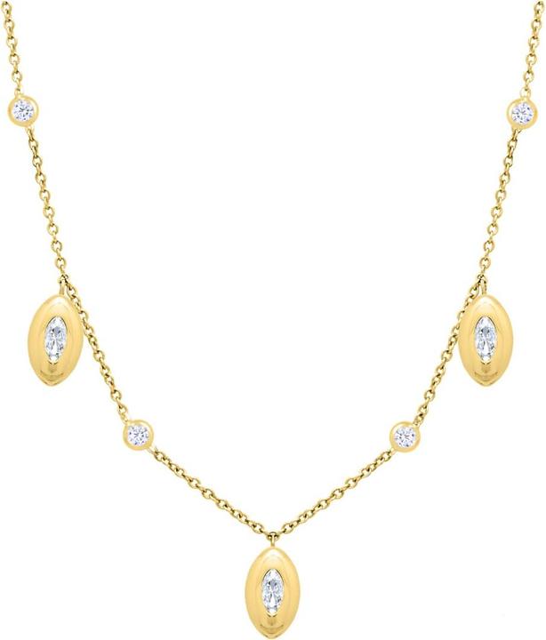 Candy Halskette Kezia, 925 Sterling Silber, vergoldet (18k vergoldet, 925 Sterling Silber, 925er Sterlingsilber, 42 - 45 cm)