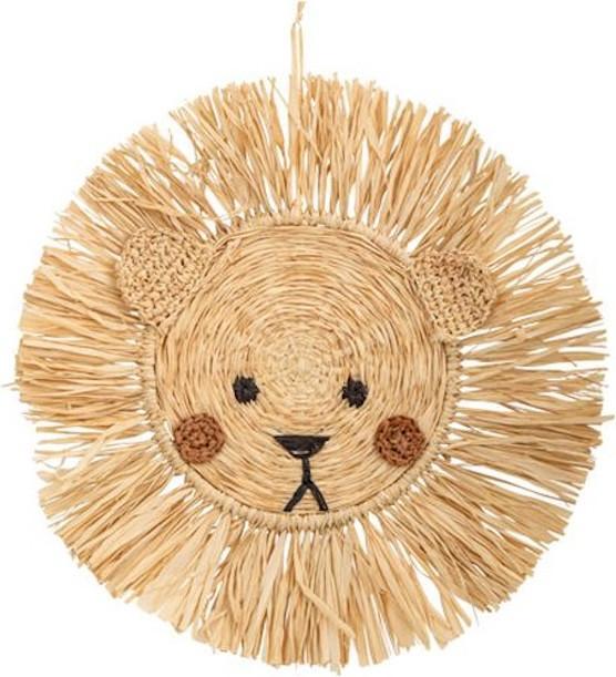 Actual product image Arty Fêtes Suspension murale Tête d'ourson en raphia