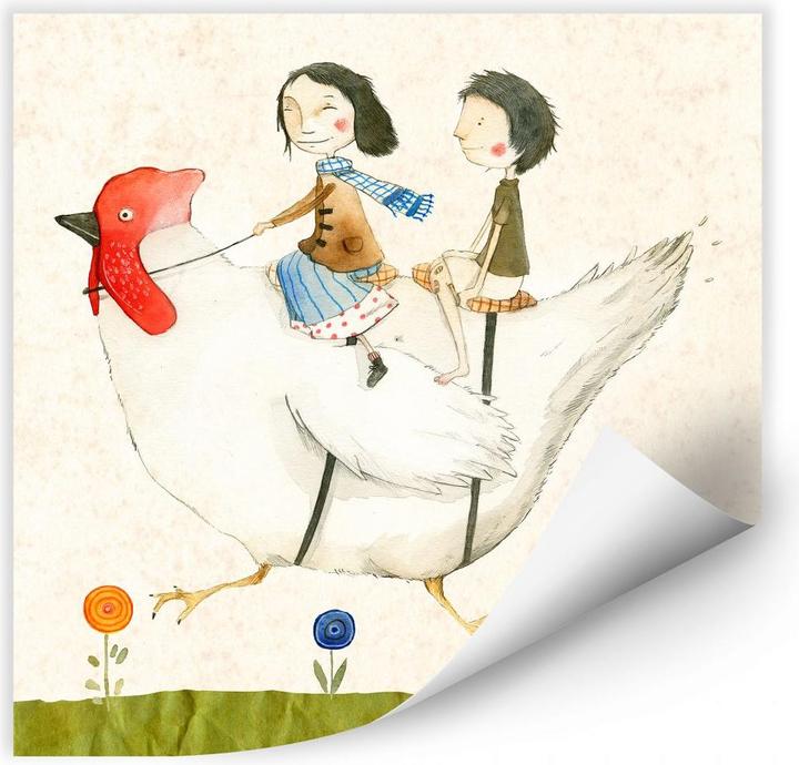 Immagine prodotto Trenddeko Loske - Viaggio del pollo (50 x 50 cm)