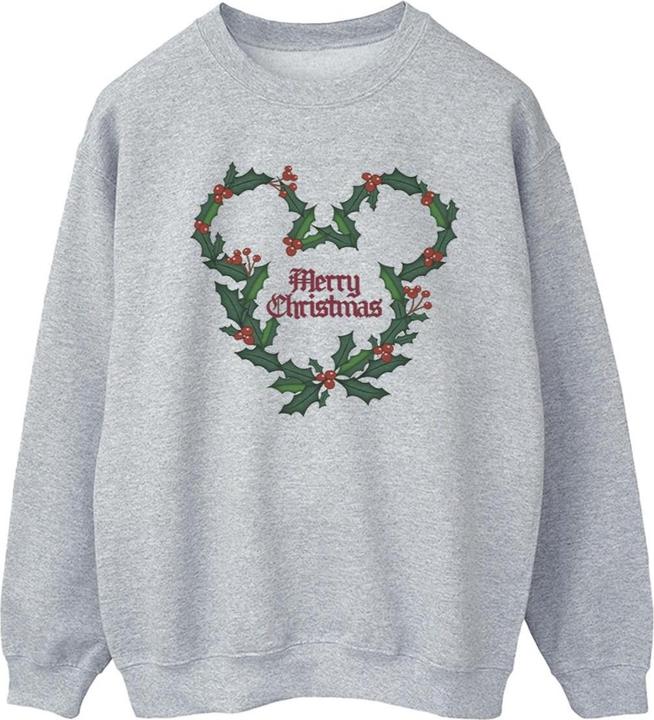 Disney Mickey Mouse Merry Christmas Holly Sweatshirt