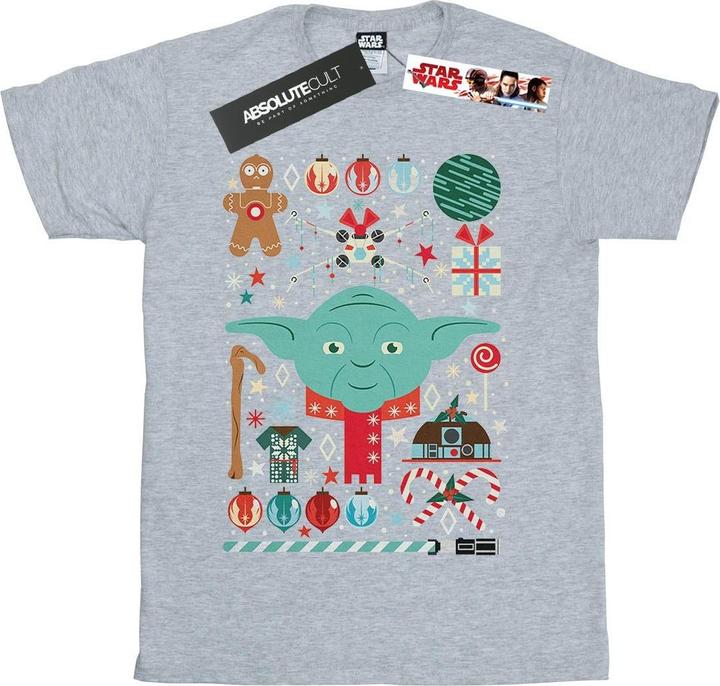 Star Wars Yoda Christmas TShirt Jungen