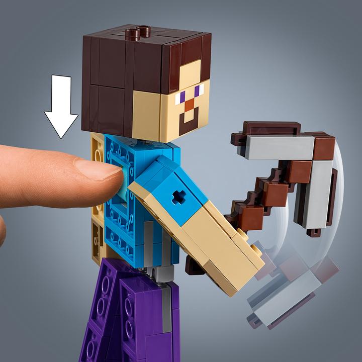Actual product image LEGO Steve with parrot (21148, LEGO Minecraft)
