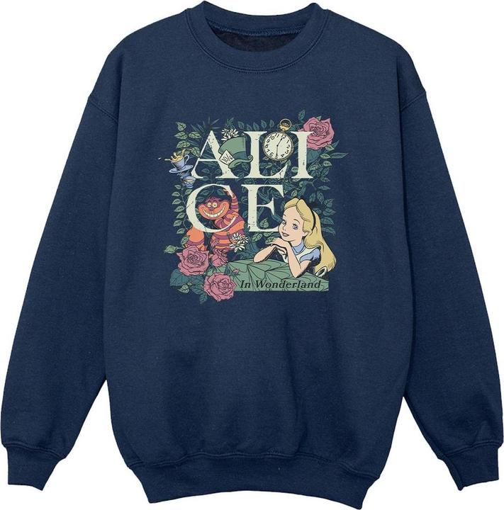 Disney Mädchen Alice im Wunderland Blättriger Garten Sweatshirt