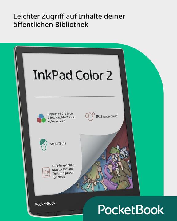 Actual product image PocketBook InkPad Color 2 (7.80", 32 GB, Moon Silver)