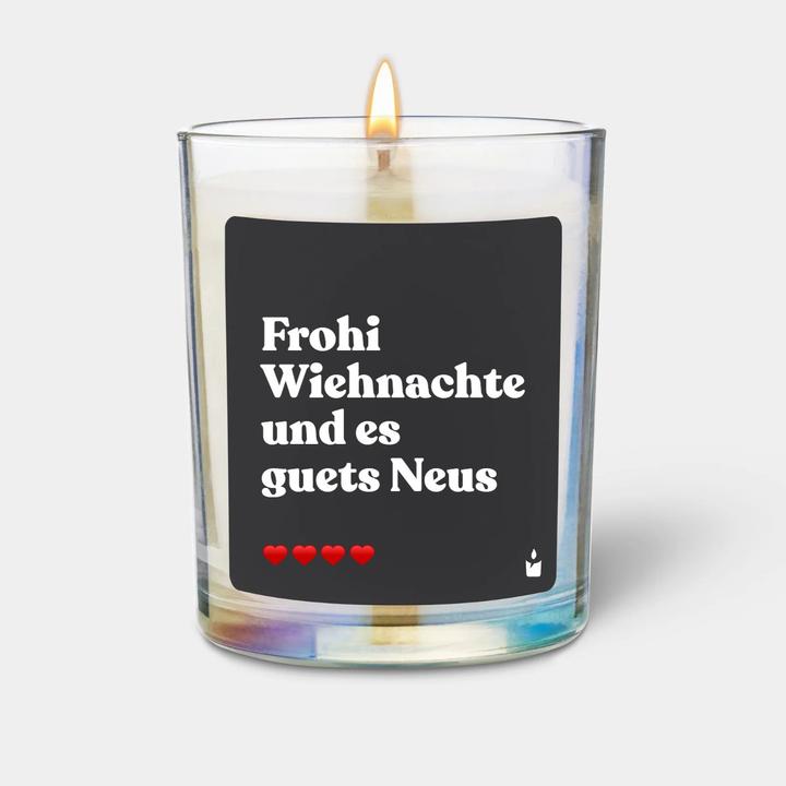 Produktbild Chatty Candles Duftkerze Flowery Frohi Wiehnachte und es guets Neus
