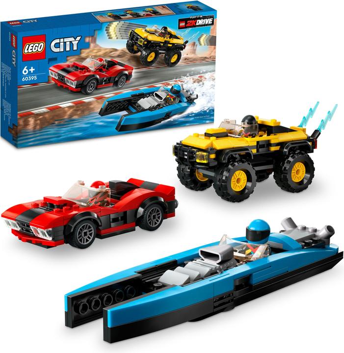 Produktbild LEGO City Rennfahrzeuge Kombiset (60395, LEGO City)
