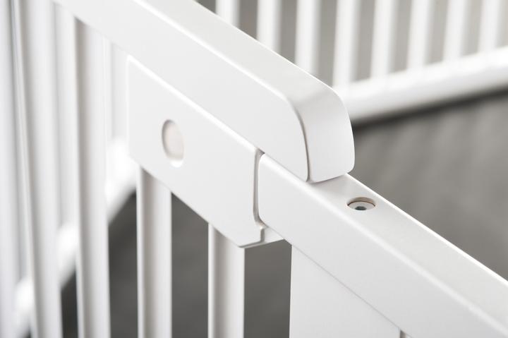 Actual product image Felibaby ONE4all 1+1 white extra wide solid wood door/stairs safety gate (5 cm)