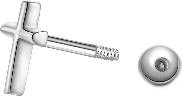 Actual product image Glanzstücke München Ladies ear stud cross sterling silver - 37404 (Sterling Silver)