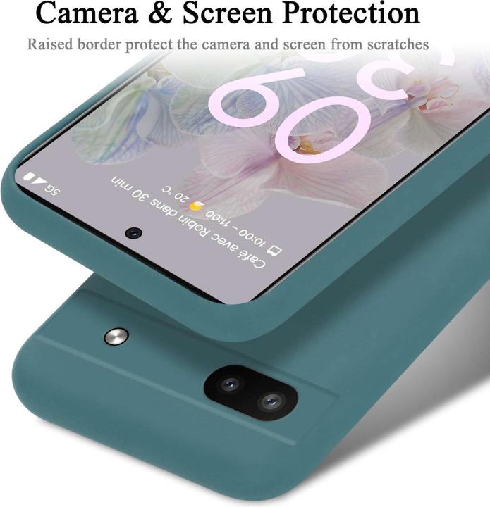 Actual product image Cadorabo Bumper Case for Google PIXEL 6A TPU Liquid Silicone Cover for Google PIXEL 6A (Google Pixel 6a)