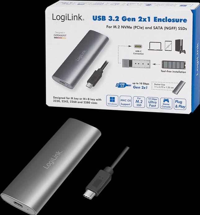 Produktbild LogiLink UA0389 (M.2 2242, M.2 2280, M.2 2260, M.2 2230)