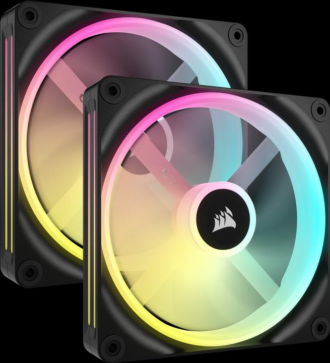 Corsair iCUE LINK QX140 RGB 140 mm PWM fan (black, starter kit) (140 mm, 2 x)
