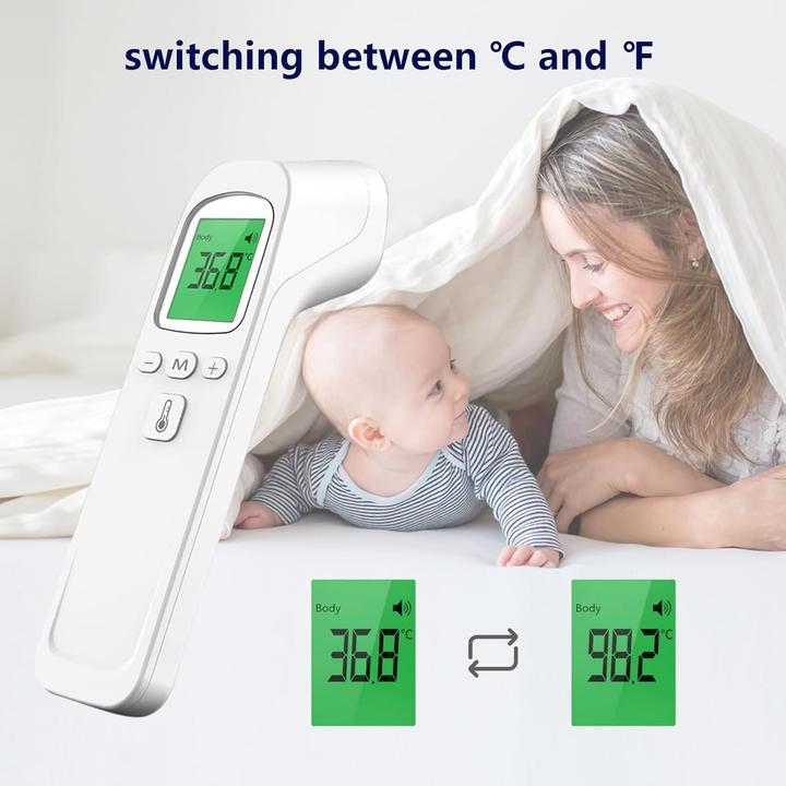 Actual product image Cbx Infrarot Stirnthermometer berührungslos mit LCD Anzeige (Non-contact)