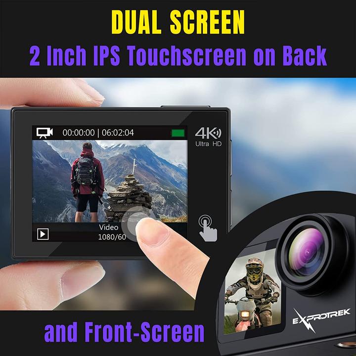 Actual product image Exprotrek Underwater Camera 4K (Black) (60p, Wi-Fi)