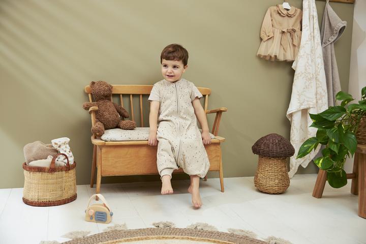 Produktbild Meyco Baby Rib Mini Spot baby sommer schlafoverall jumper (104 cm, 0.5 TOG)