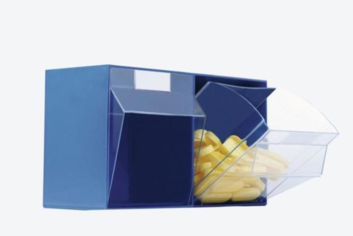 Produktbild Lockweiler Klarsichtmagazin H242xB600xT203mm 3 x E Kunststoff blau