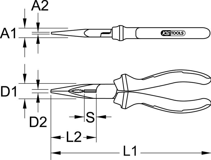 Produktbild KS Tools VDE Diagonal-Seitenschneider, 160mm ( 117.5412 ) (160 mm)