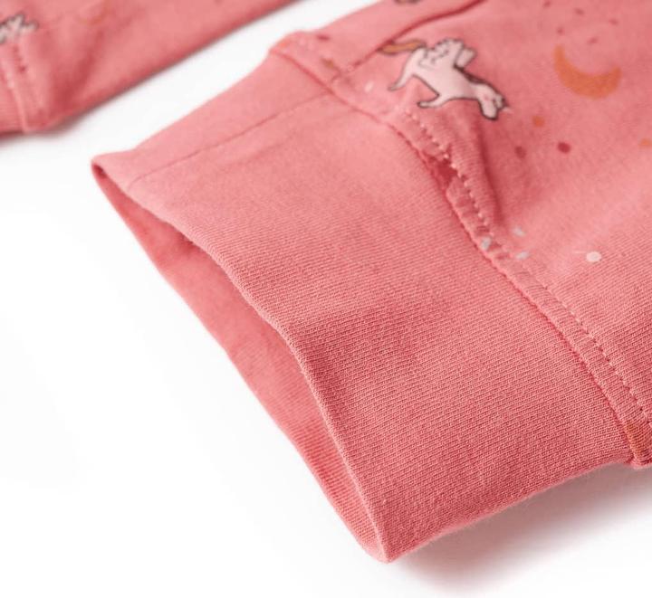 Produktbild VidaXL Kinderpyjama mit Langen Ärmeln Altrosa 140,Material: 95 (140)