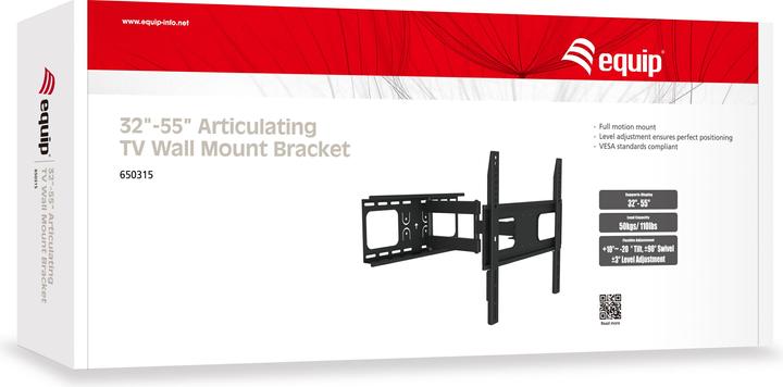 Image du produit equip Kit de fixation (montage mural articulé) pour téléviseur LCD incurvé - taille de l'écran (Plafond, 55", 50 kg)