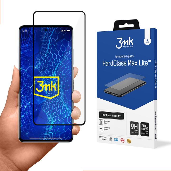 Produktbild 3MK Hardglass Max Lite Bildschirmschutz (1 Stück, Xiaomi Redmi Note 12 Pro, Xiaomi Poco X5 Pro)