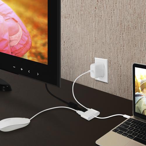 Actual product image Macally USB-C to HDMI 4K - Multiport Adatper (USB-C, 3 Ports)