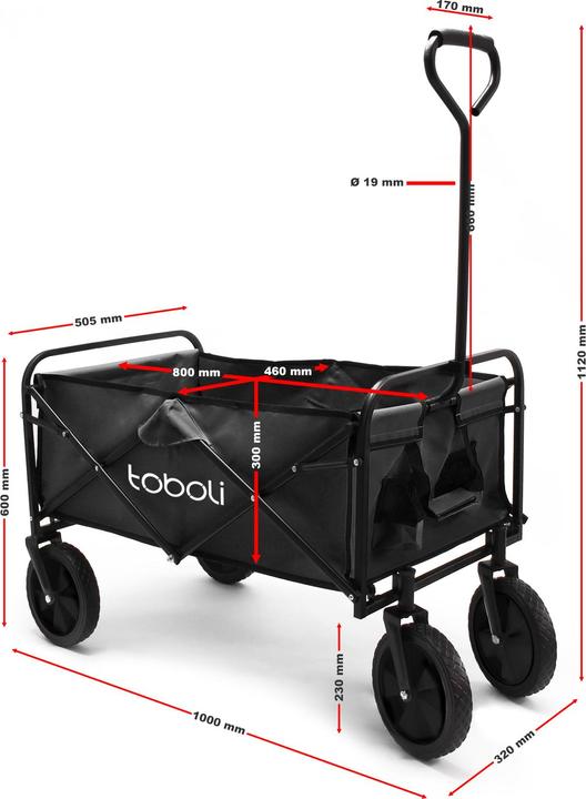 Actual product image Toboli Off-road folding scooter trolley