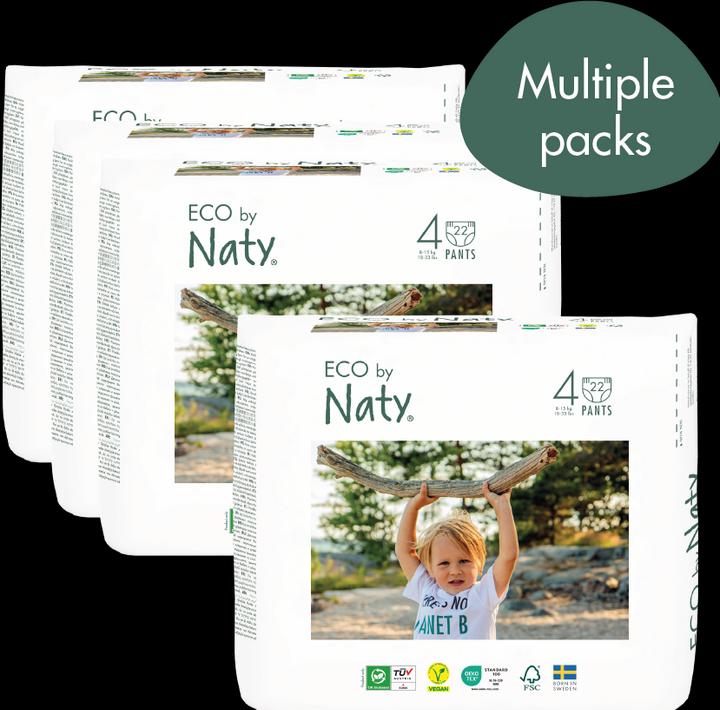 Image du produit Naty Couche-culotte bio (Taille 4, Pack mensuel, 88 pièce(s))