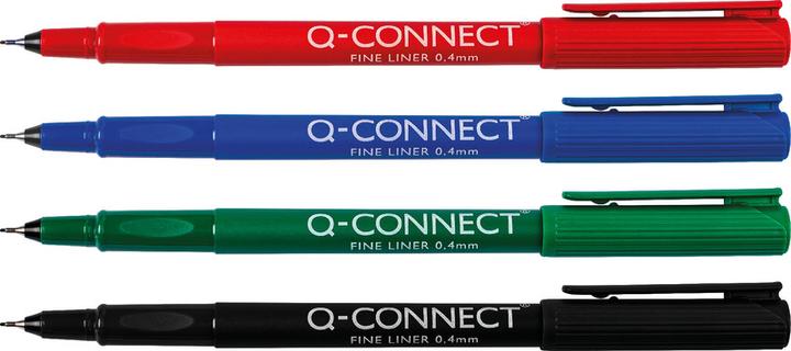 Produktbild Q-Connect Fineliner (Schwarz, 10 x)