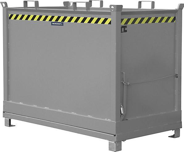 Produktbild eurokraft pro Klappbodenbehälter EUROKRAFT, Volumen 2,0 m³, mausgrau RAL 7005