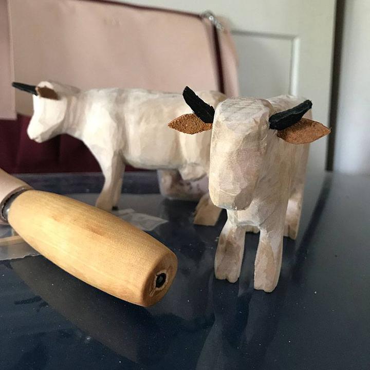 Image du produit Naturzone Set de sculpture sur bois VACHE (6 cm)