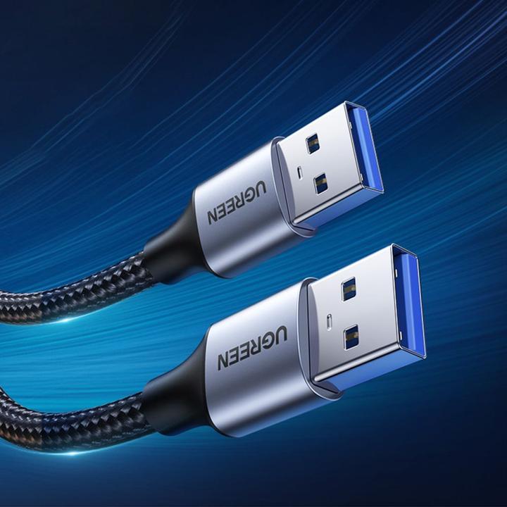 Actual product image Ugreen USB3.0 cable Male USB-A to Male USB-A 2A, 0.5m (black) (0.50 m, USB 3.0)