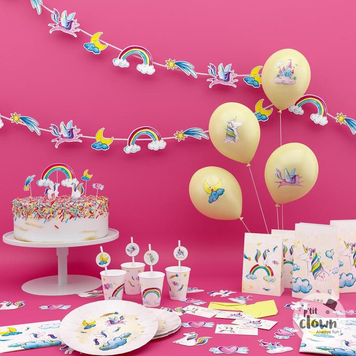 Produktbild P'tit Clown Mitgebsel Tüten Einhorn Regenbogen