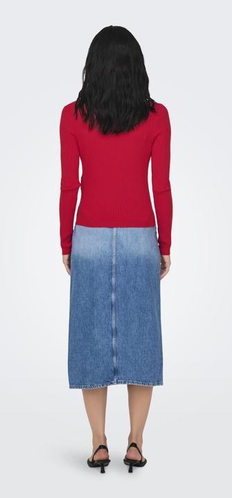 Produktbild Only Normal geschnitten Polokragen Gerippte Ärmelbündchen Gestricktes Poloshirt Strickpullover (L)