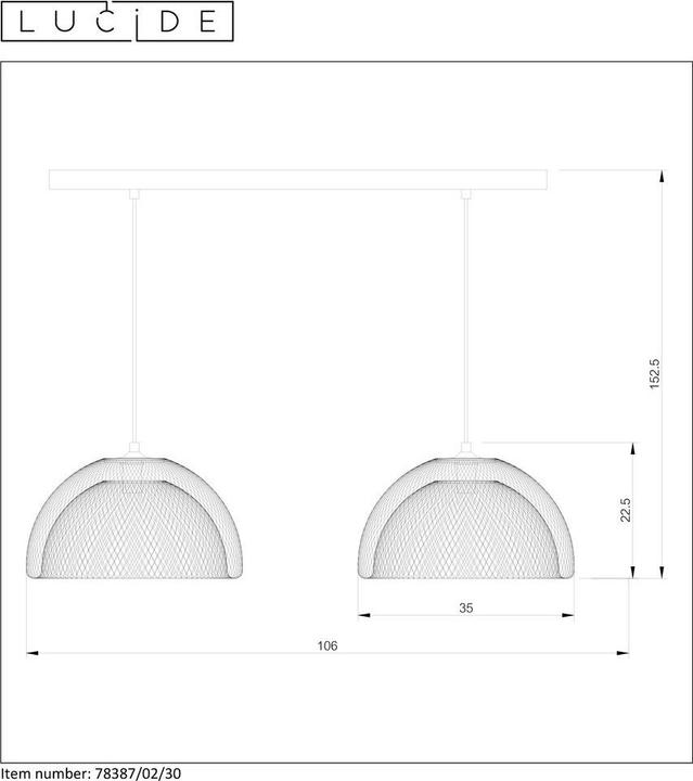Actual product image Lucide mesh (E27)