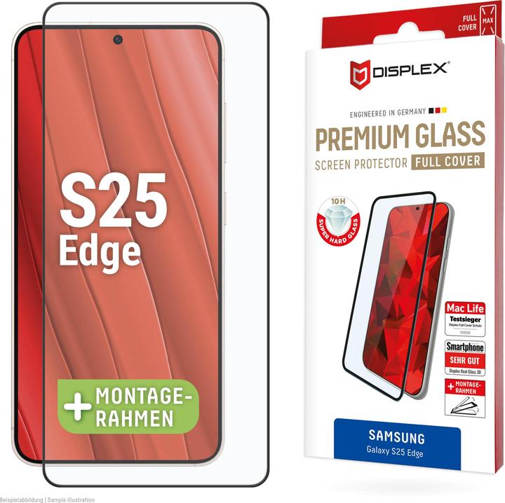 Produktbild Displex Premium Glass, Full Cover Panzerglas (1 Stück, Samsung Galaxy S25 Edge)