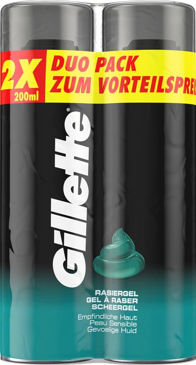 Gillette Classic Pelli Sensibili Duo (200 ml, Gel da barba)