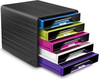 Immagine prodotto Cep Cassettiera Smoove GLOSS, 5 cassetti, nero / colorato (A4)